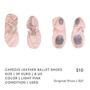 CAPEZIO LEATHER BALLET SHOES